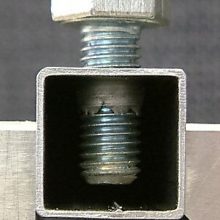 Flow tapped bush after flow drilling